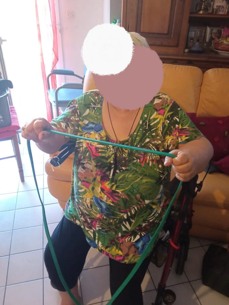 Séance avec élastique